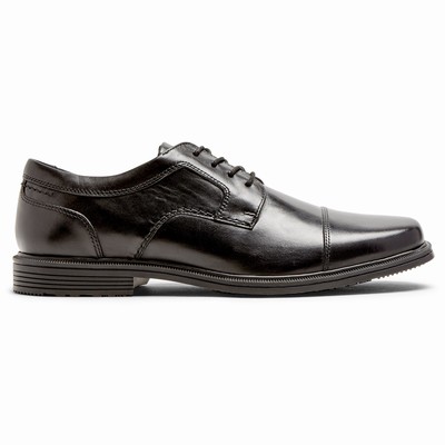 Sapatos Oxfords Rockport Taylor Waterproof Cap Toe Homem Pretas PT-43561